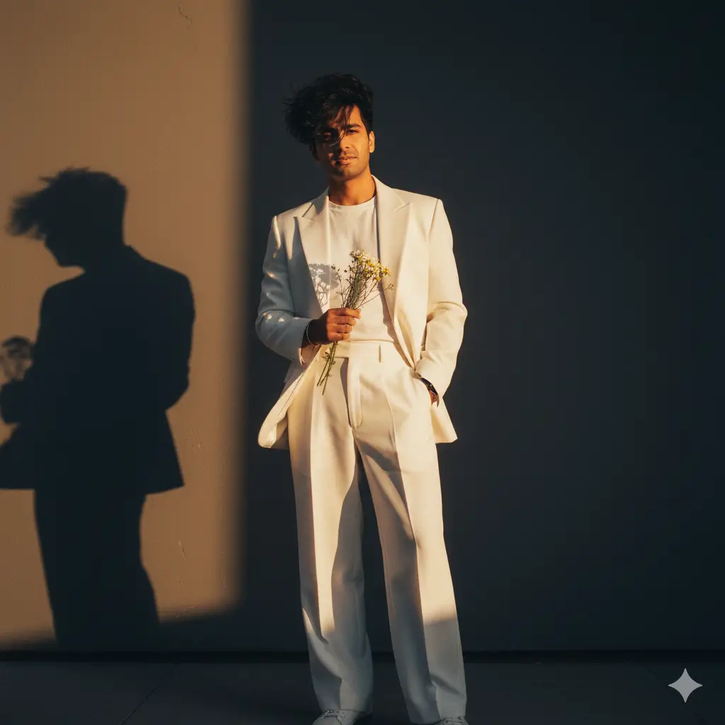 Retro Baddie in White Suit